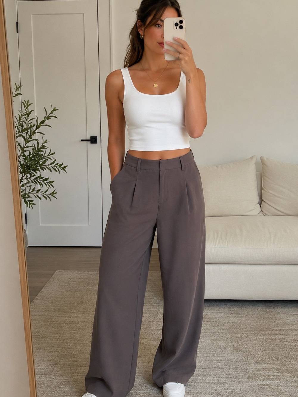 🤎 DKNY Wide Leg Dress Pants – Size 8